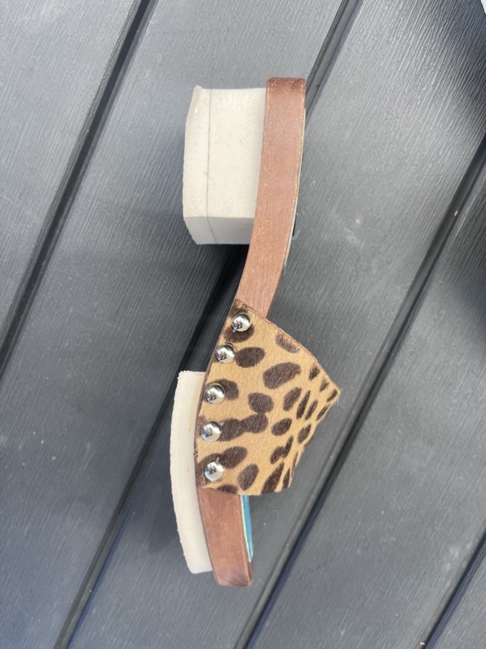 SOLD! Y2K Vintage D&G Dolce & Gabbana Rare Pony Hair/ Ladybug Wooden Sandal 37 - Picture 6 of 10